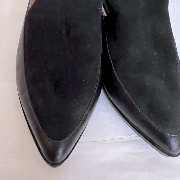 Halogen Black Suede & Leather Slip-On Mules - Picture 4 of 13